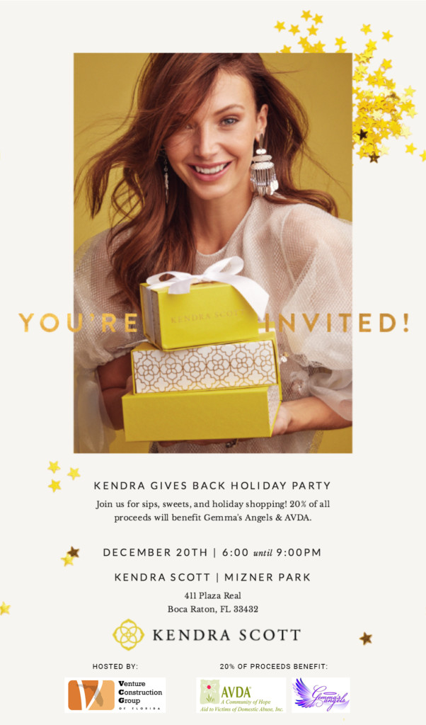 Venture Construction Group of Florida Hosts Holiday Shopping Fundraiser with Kendra Scott 